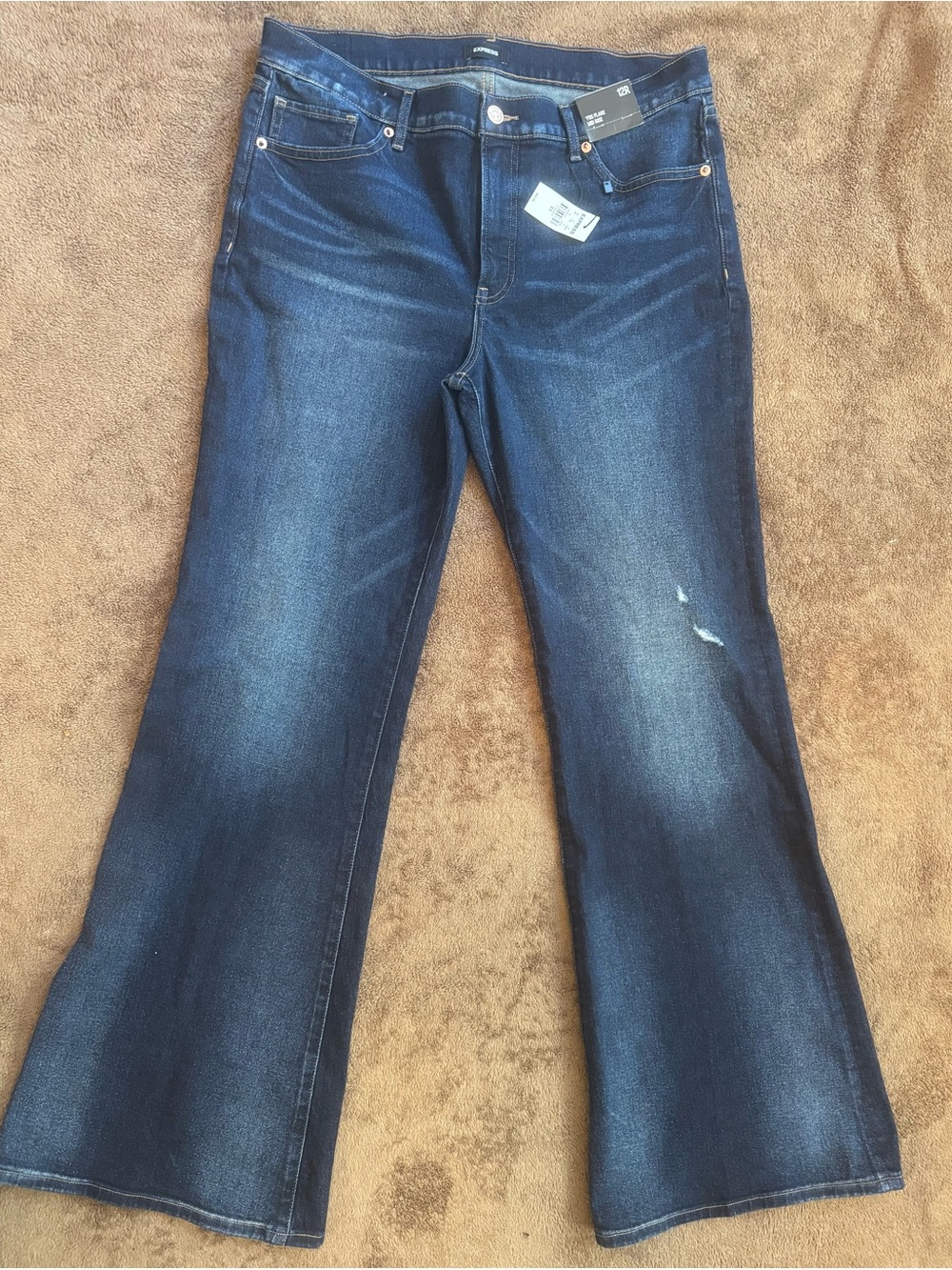 Express Dark Blue Flare Jeans